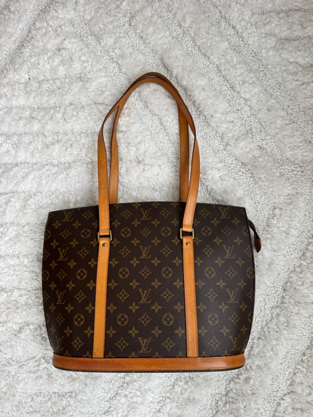 Louis Vuitton Monogram Babylon Shoulder Tote in Brown and Tan Leather